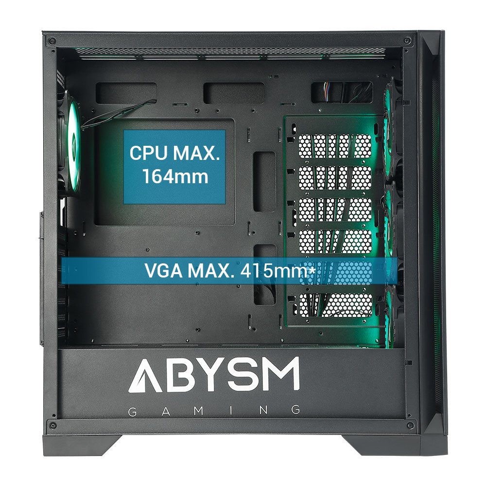 Caja E-Atx Abysm Gaming Danube Mura Bx300 Negra Argb Ab812111b