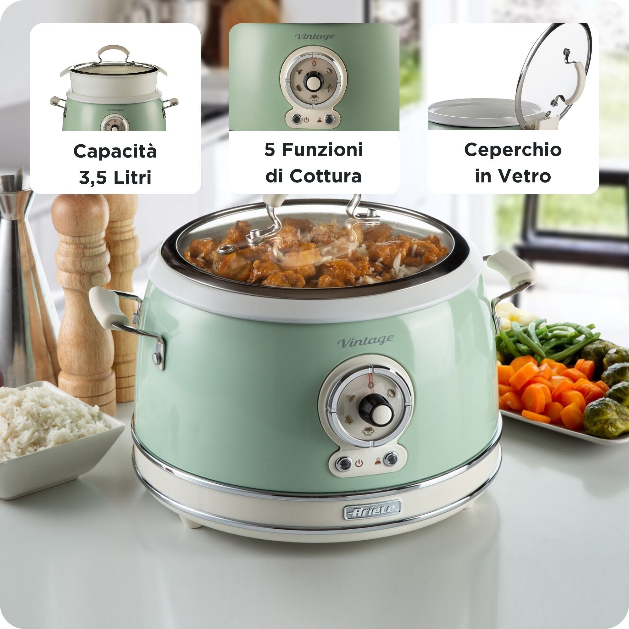 EAN 8003705118478 - Ariete 2904/04 arrocera 3,5 L 700 W Verde imagen 9