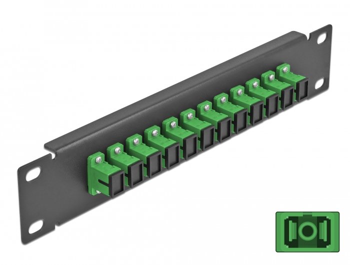 Delock 10? Lwl Patchpanel 12 Port Sc Simplex Grün 1 He Schwarz