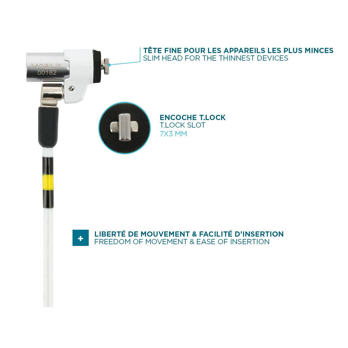 EAN 3700992523767 - Mobilis 001325 cable antirrobo Blanco 1,8 m imagen 3