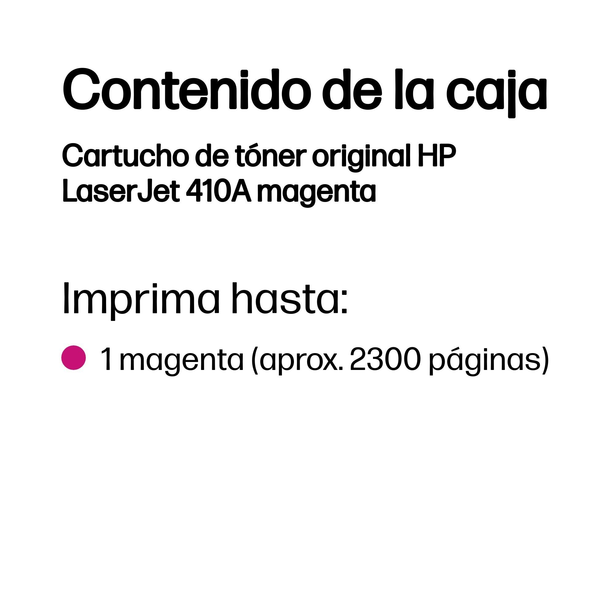 EAN 0888793807538 - HP 410A Magenta Original LaserJet Toner Cartridge cartucho de tóner 1 pieza(s) imagen 3