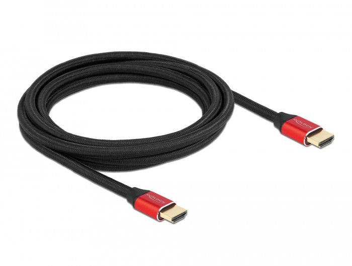 Cable Hdmi Delock Ultra High Speed 48 Gbps 8k 60 Hz Rojo 3 M Zertifiziert