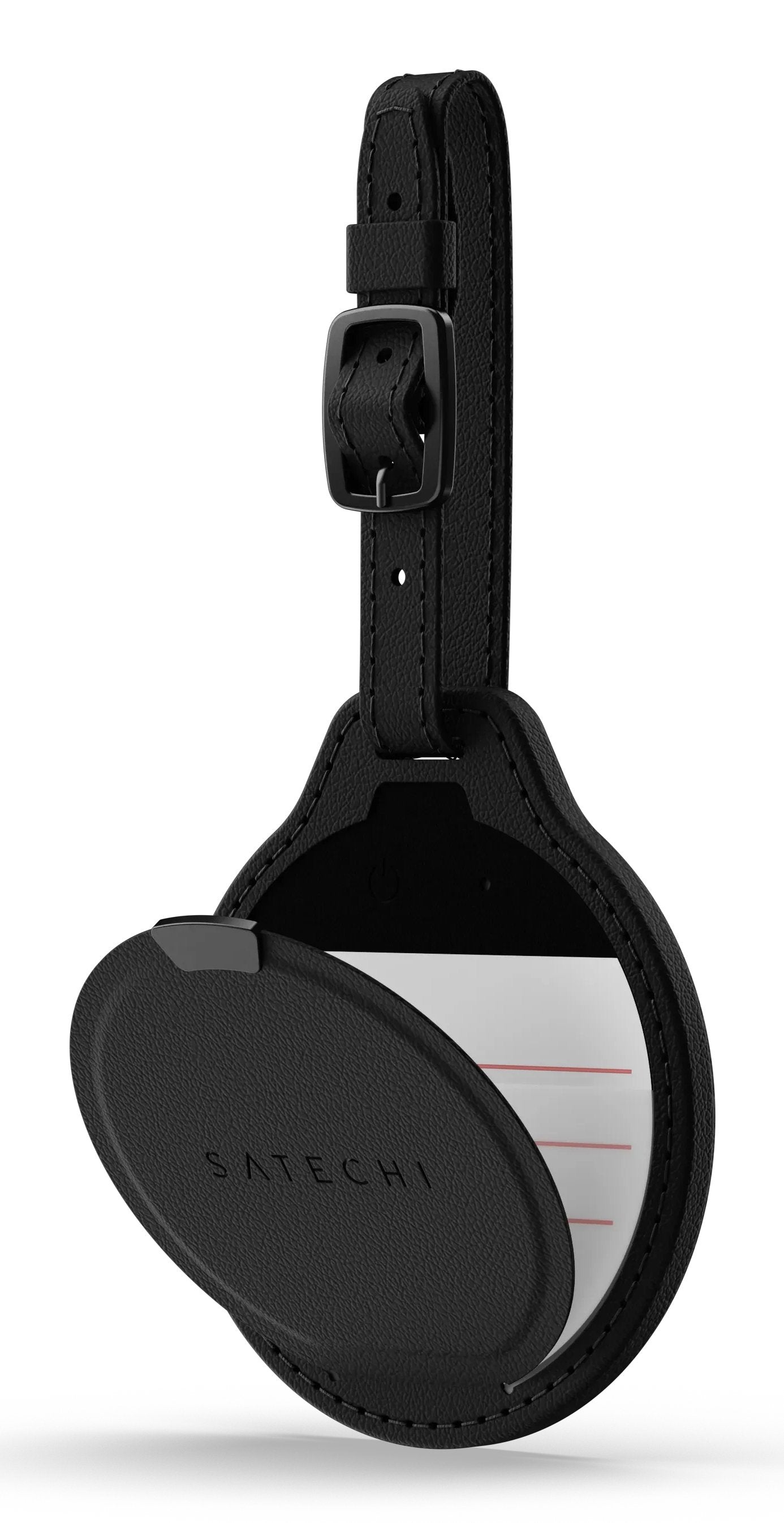 Satechi Vegan-Leather Findall Luggage Tag Black