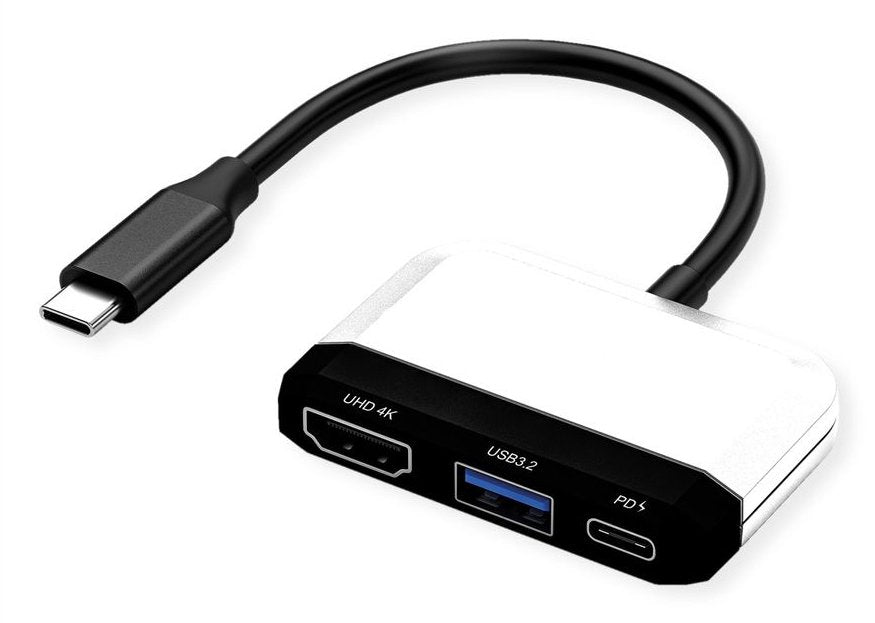Value Display Adapter Usb Typ C - Hdmi, Usb 3.2 Gen 1 Typ A, Typ C Pd