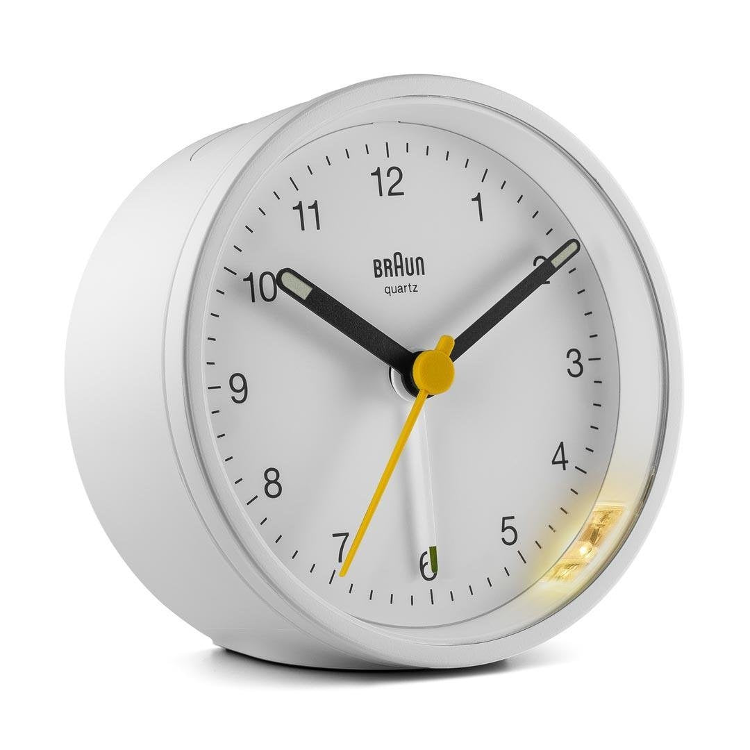 Braun Bc 12 W Reloj Despertador De Cuarzo Clásico Blanco