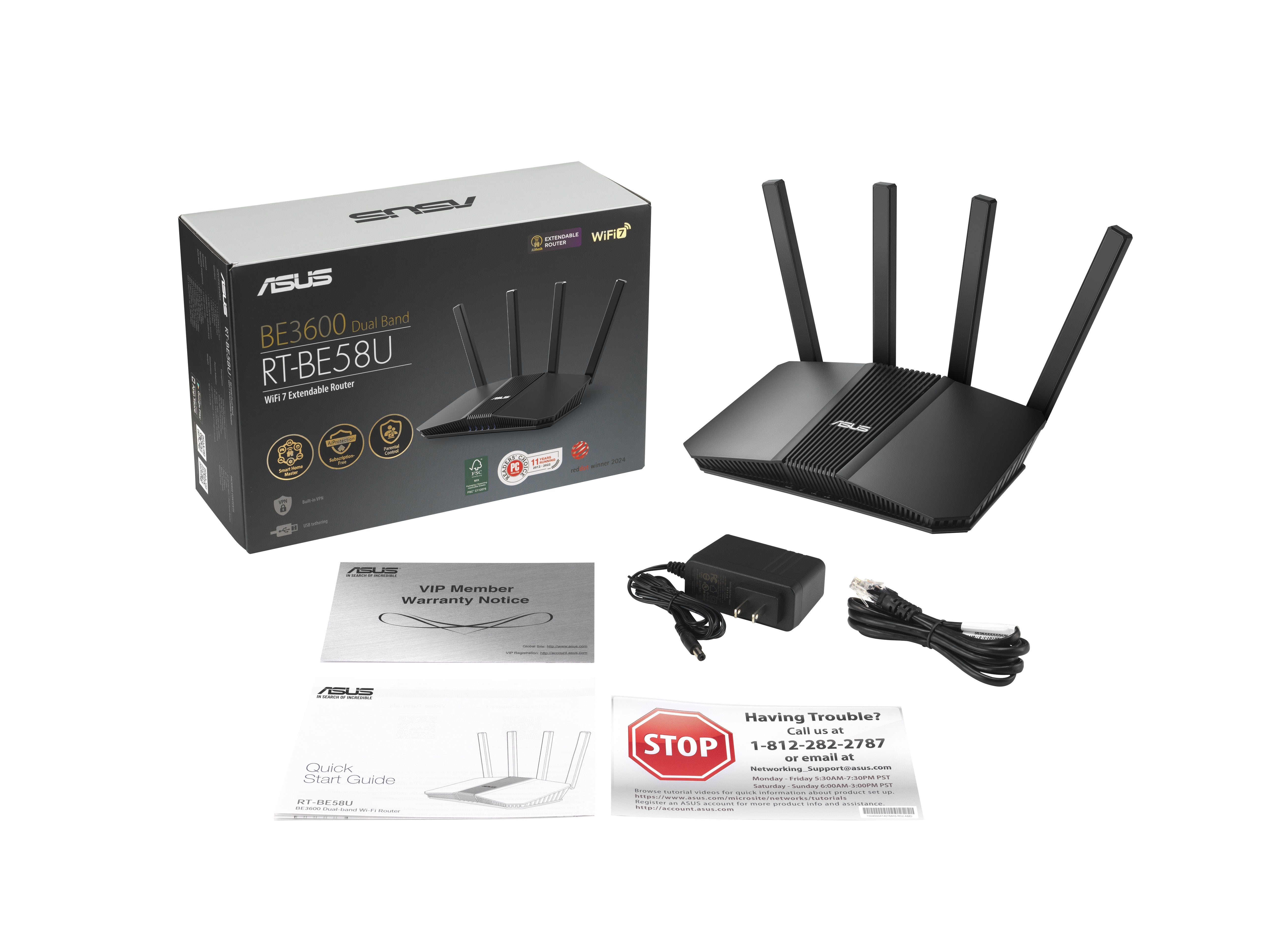 EAN 4711387452943 - ASUS RT-BE58U router inalámbrico 2.5 Gigabit Ethernet Doble banda (2,4 GHz / 5 GHz) Negro imagen 8