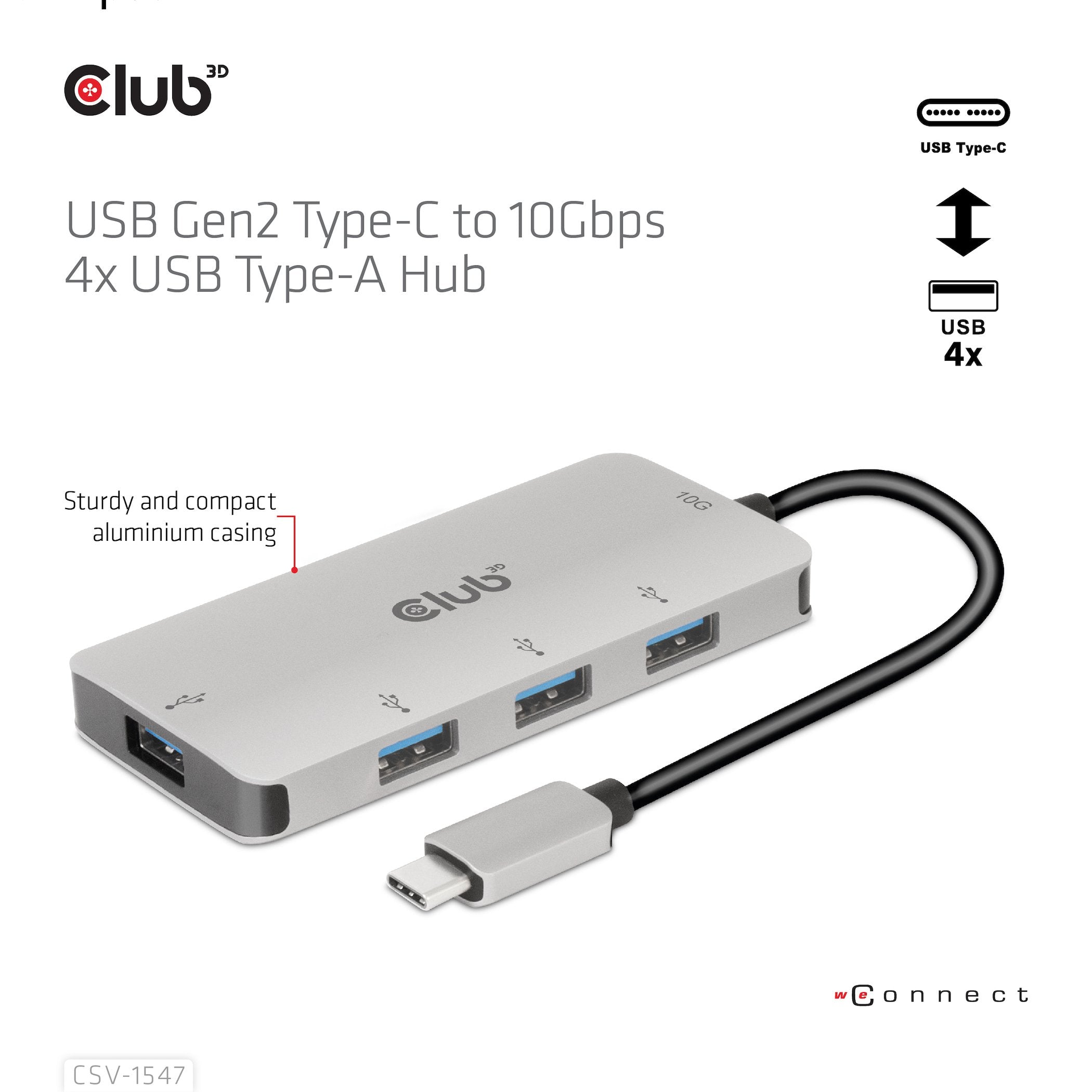 EAN 8719214472375 - CLUB3D CSV-1547 hub de interfaz USB 3.2 Gen 2 (3.1 Gen 2) Type-C 10000 Mbit/s Negro, Plata imagen 7