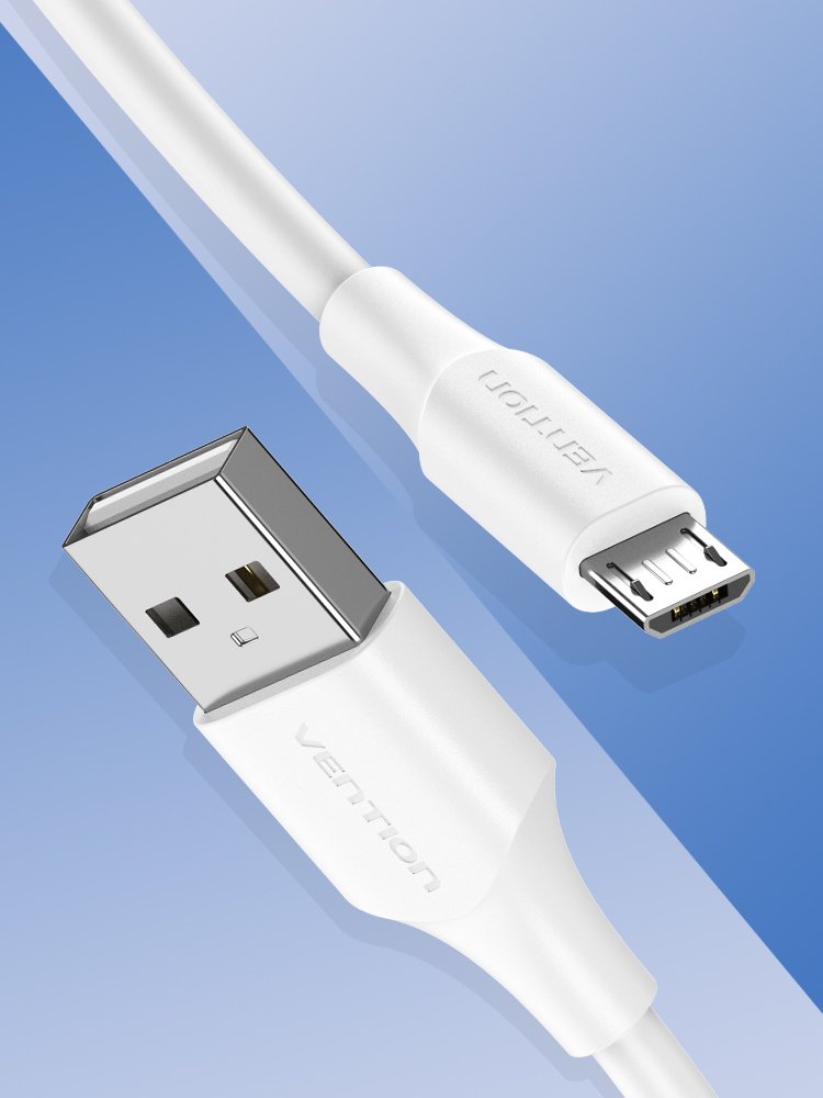 Cable Usb 2.0 Vention Ctiwh Usb Macho Microusb Macho 2m Blanco