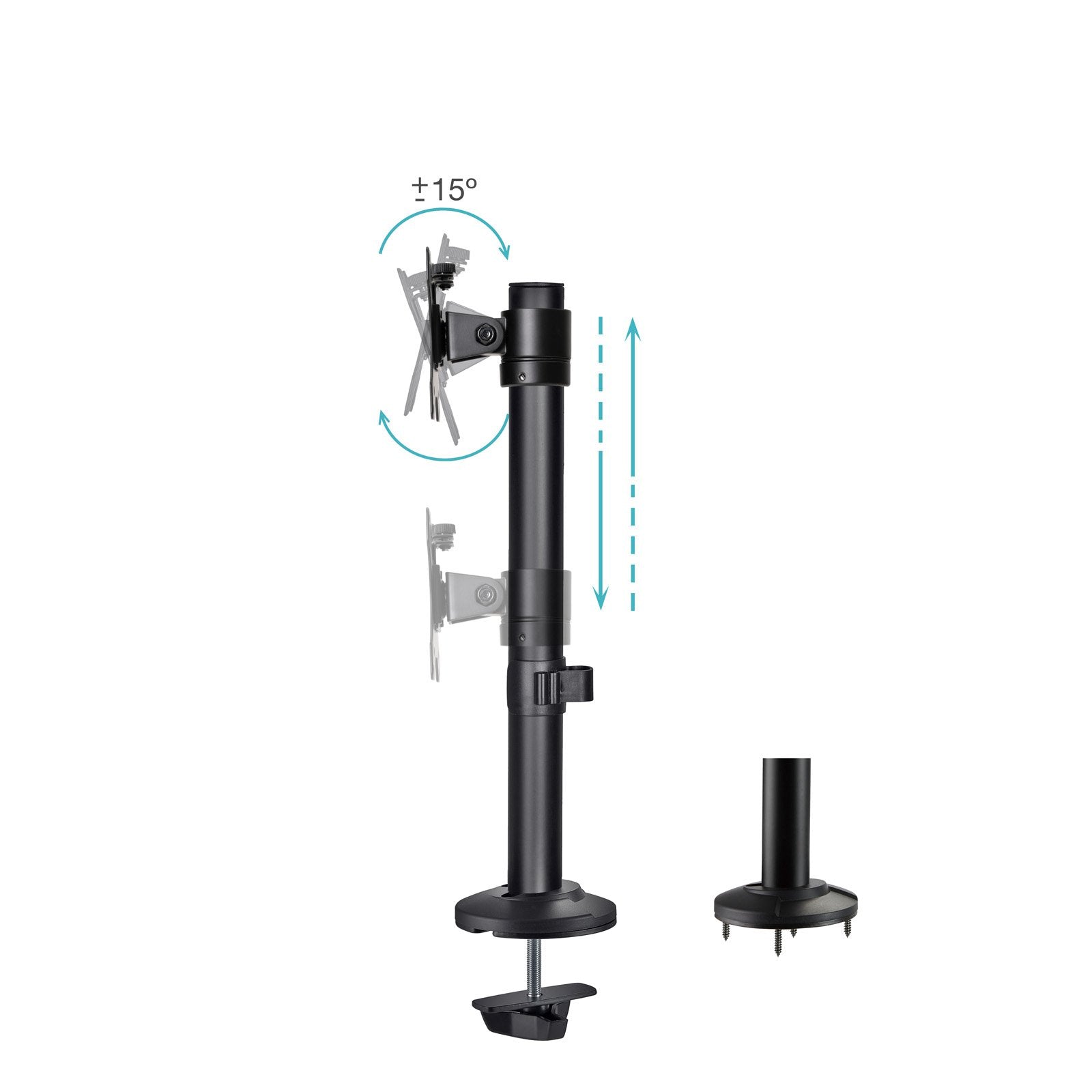 Soporte De Mesa Para Monitor Tooq Db1131tn-B Giratorio Inclinable Hasta 8kg