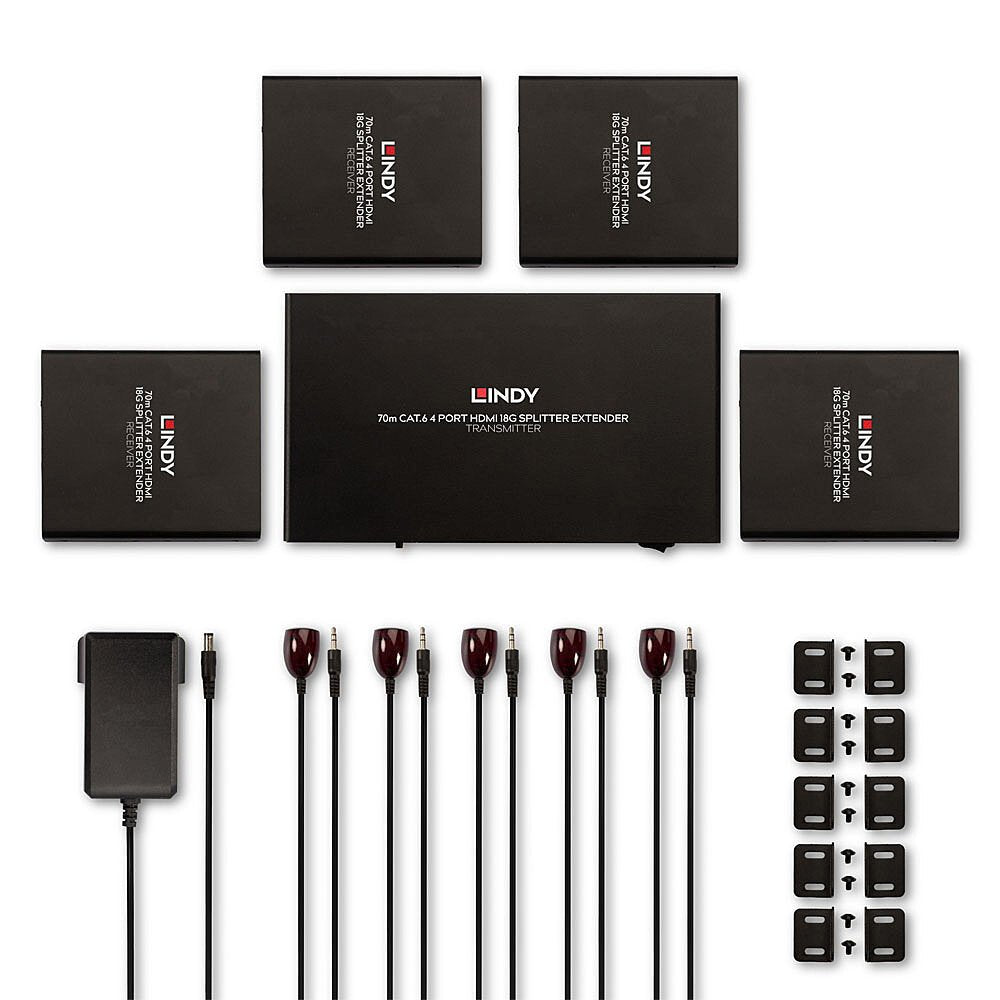 EAN 4002888382625 - Lindy 38262 extensor audio/video Transmisor y receptor de señales AV Negro imagen 5
