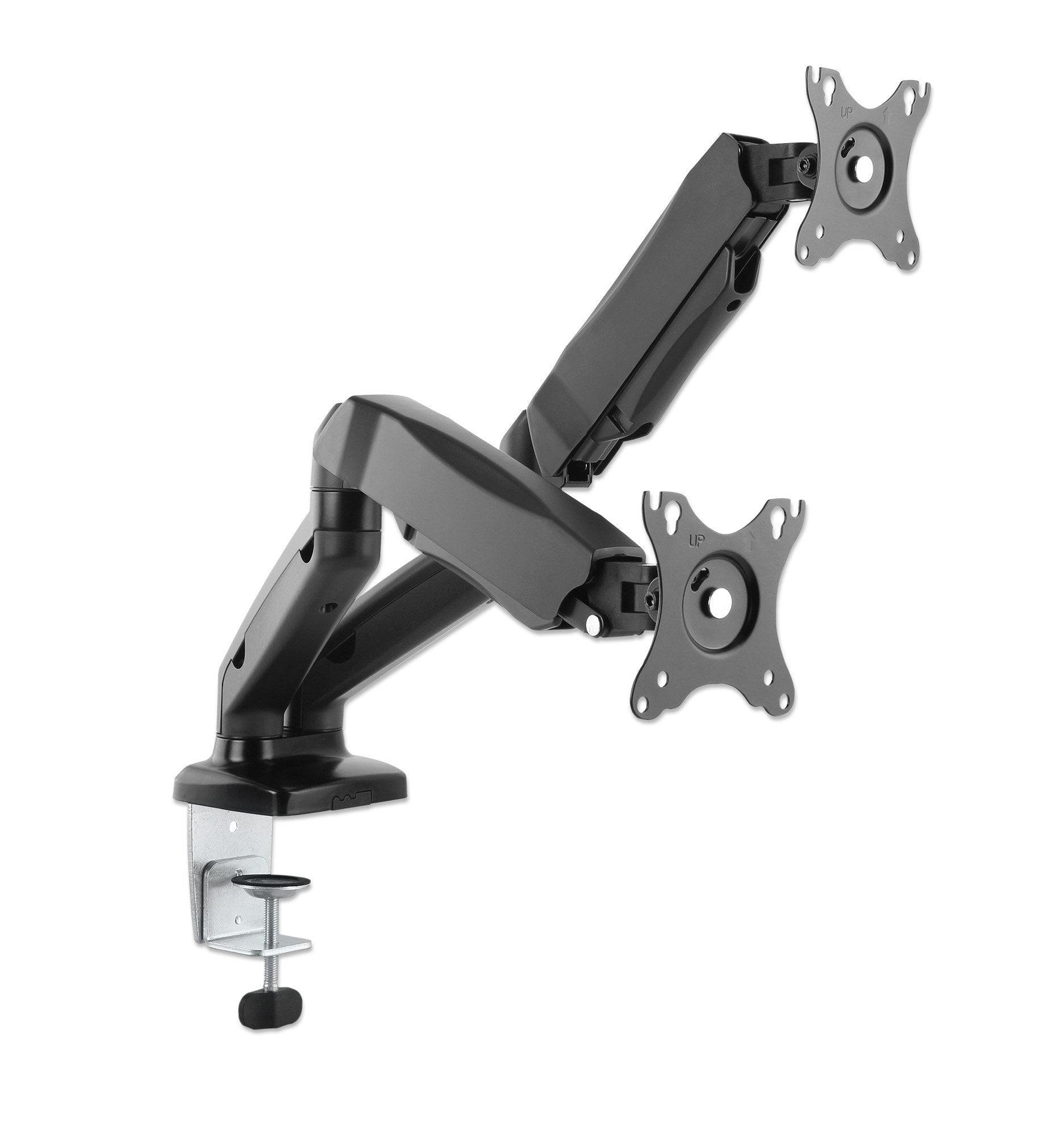 Manhattan 2-Fach Monitorhalterung Gasdruck Aluminium