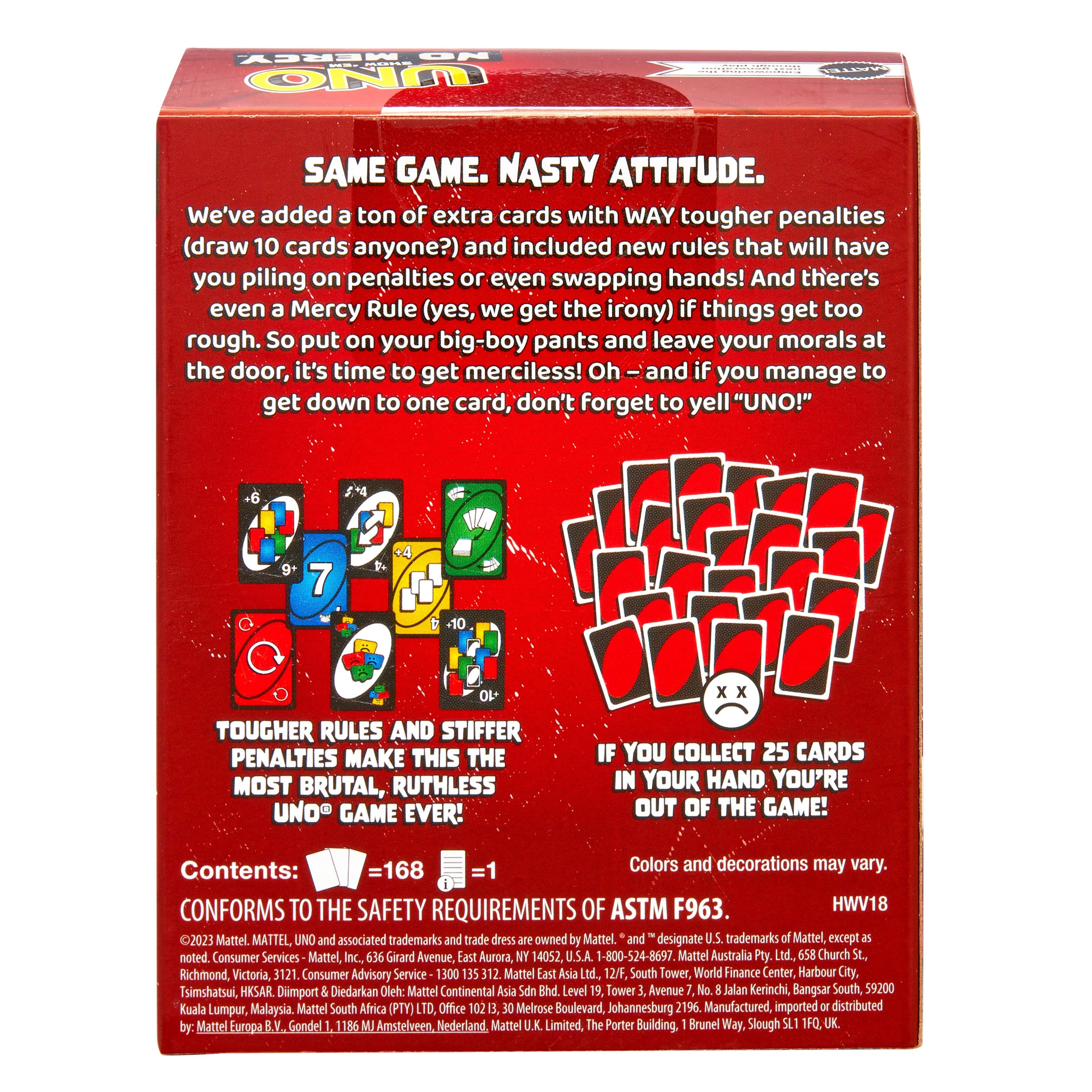EAN 0194735220809 - Mattel Games HWV18 juego de tablero UNO Show 'em No Mercy Perder las cartas imagen 6