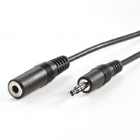 Value 3,5mm Verlngerungscable St Bu, Schwarz, 5 M