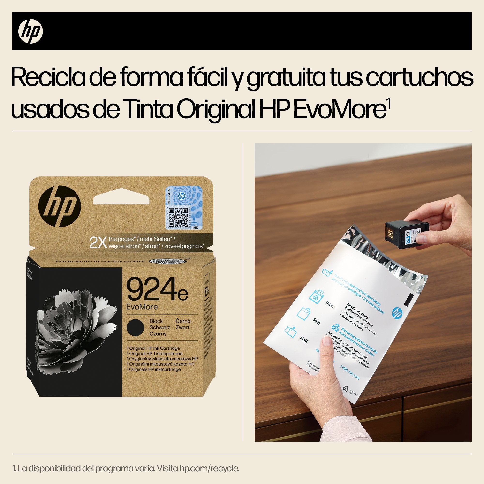 EAN 0196786147517 - HP 924e EvoMore Black Original Ink Cartridge cartucho de tinta 1 pieza(s) Alto rendimiento (XL) Negro imagen 5