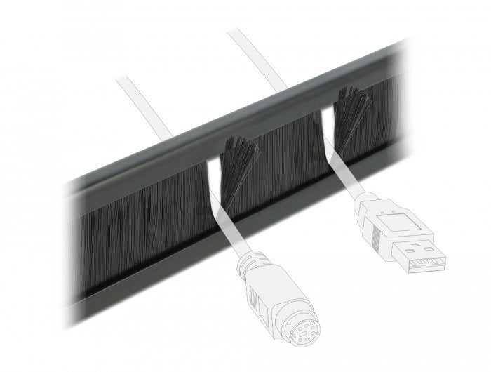 EAN 4043619663453 - DeLOCK 66345 accesorio de bastidor Panel pasacables con cepillo imagen 3