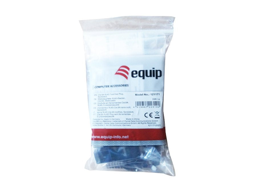 Equip 121171 Conector Keystone Sin Herramientas Cat.6a Rj45, 5pcs / Set
