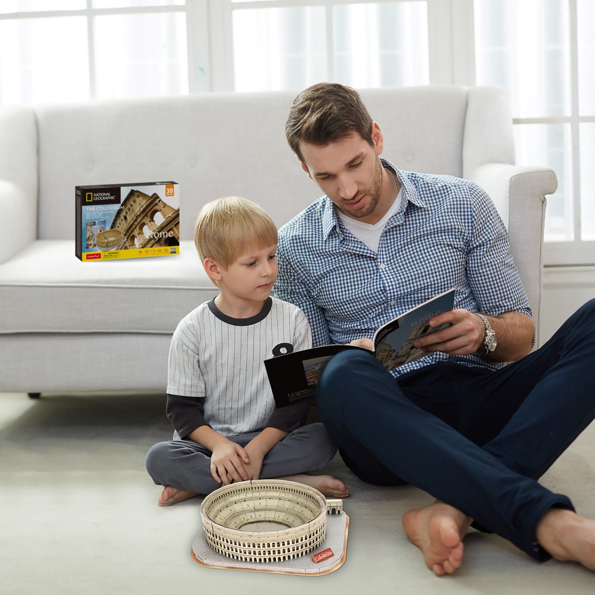 World Brands Roma Cubic Fun-Puzzle 3d City Traveller Del Coliseo Romano, National Geographic