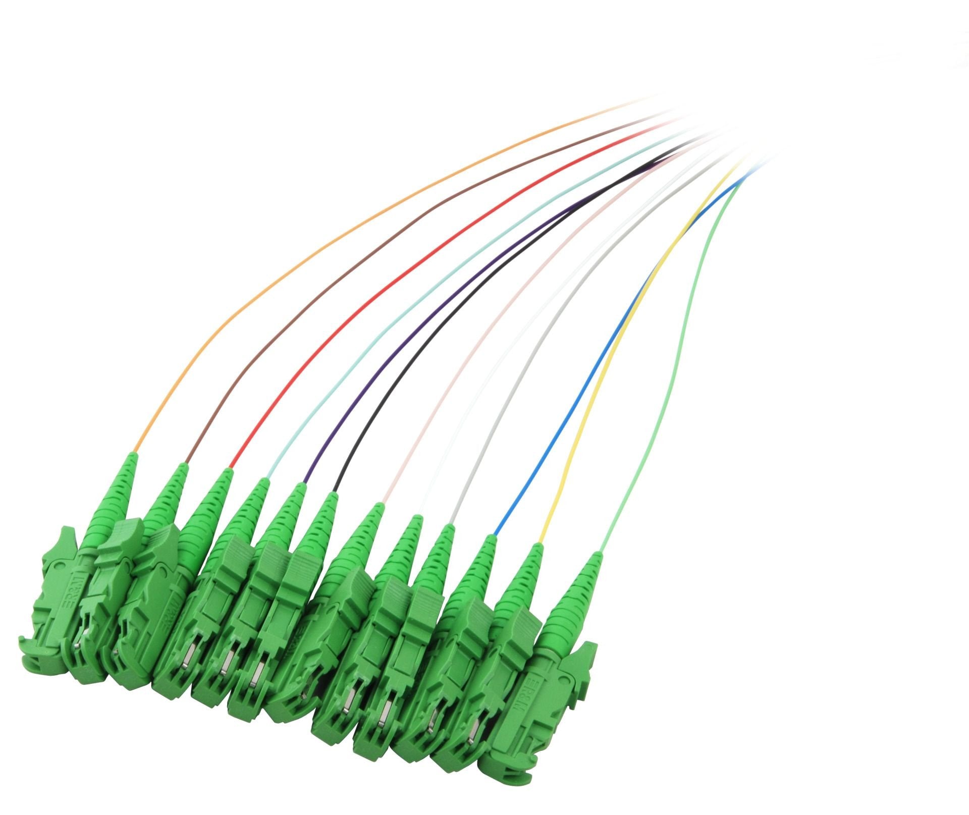 Efb O0769.2 Faserpigtail E2000 Apc8° Os2 1 Set=12stk Gn Ws G652d