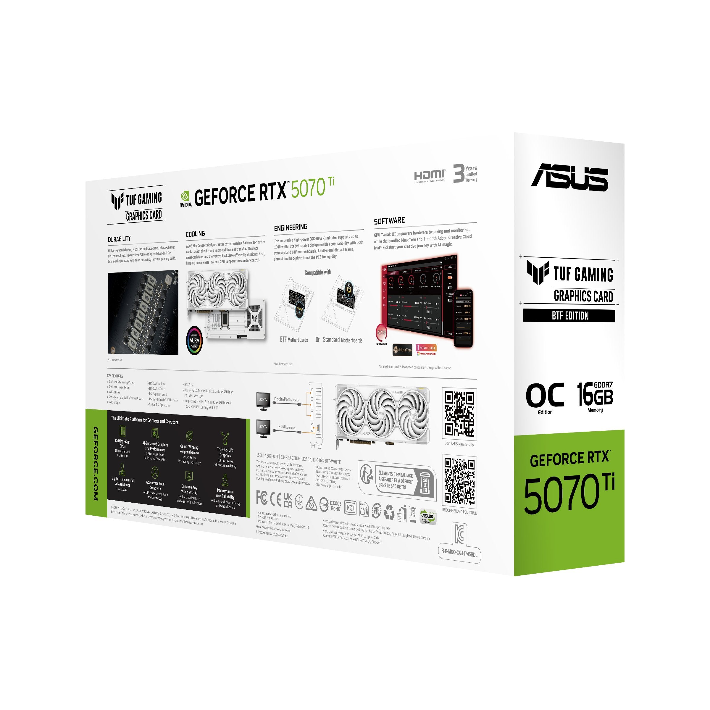 EAN 4711636126151 - ASUS TUF Gaming TUF-RTX5070TI-O16G-BTF-WHITE NVIDIA GeForce RTX 5070 Ti 16 GB GDDR7 imagen 10