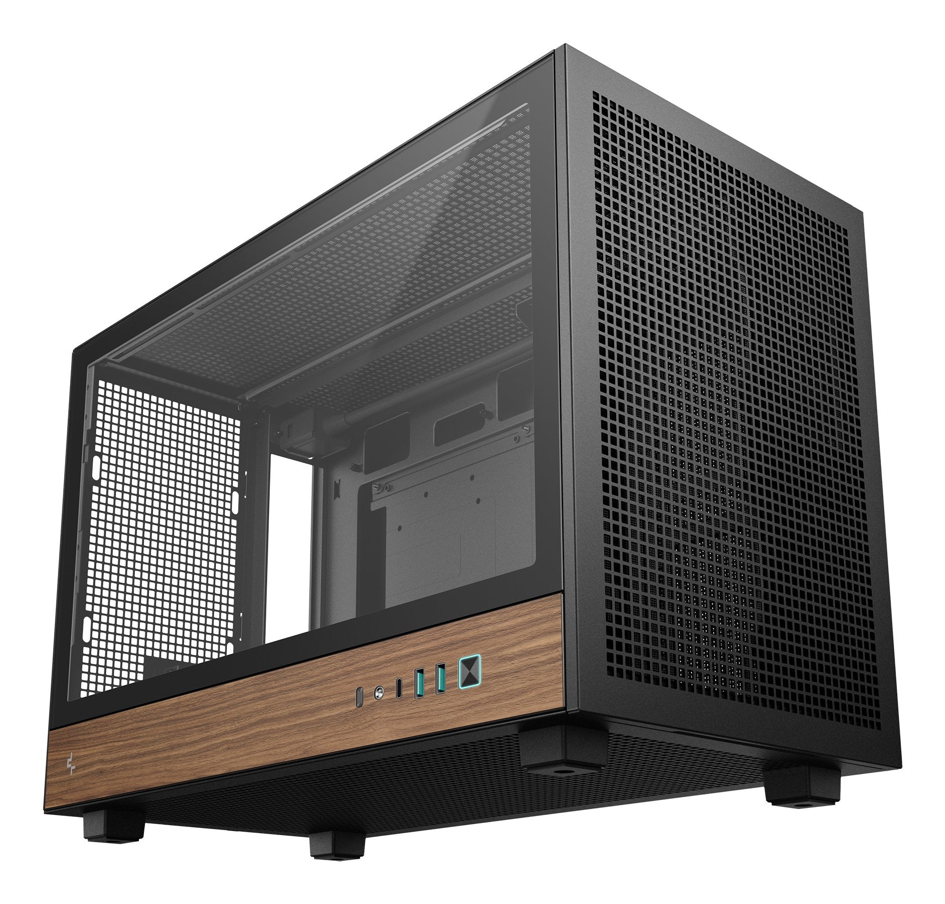 Caja Pc Deepcool Ch260 Wood (Negro/Holz, Tempered Glass) R-Ch260-Bknwm0-G-1