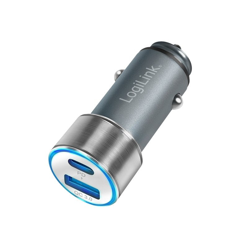 Logilink Cargador Para Coche Usb 2port 1xusb-C Pd, 1xusb-A Qc, 36w
