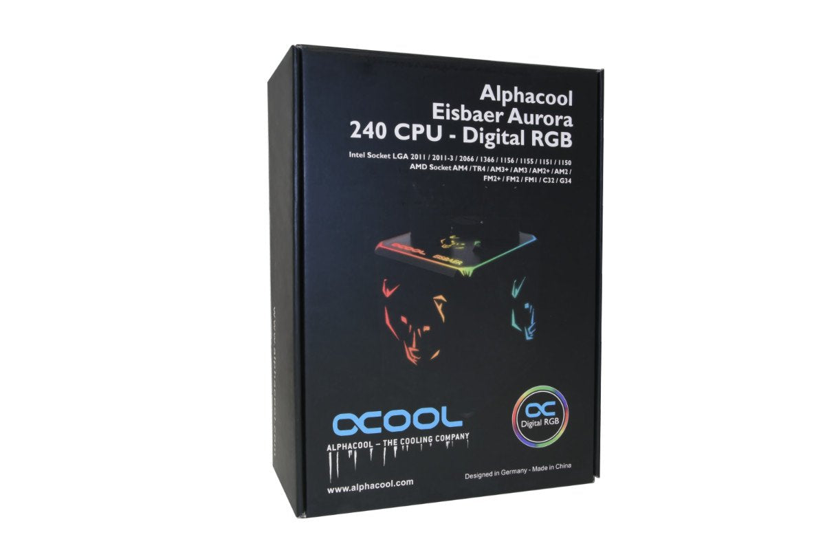 Ven Cpu Ref. Liquida Alphacool Eisbaer Aurora 240 Argb/Rellenable/Ampliable/2 Ventiladores 1016662