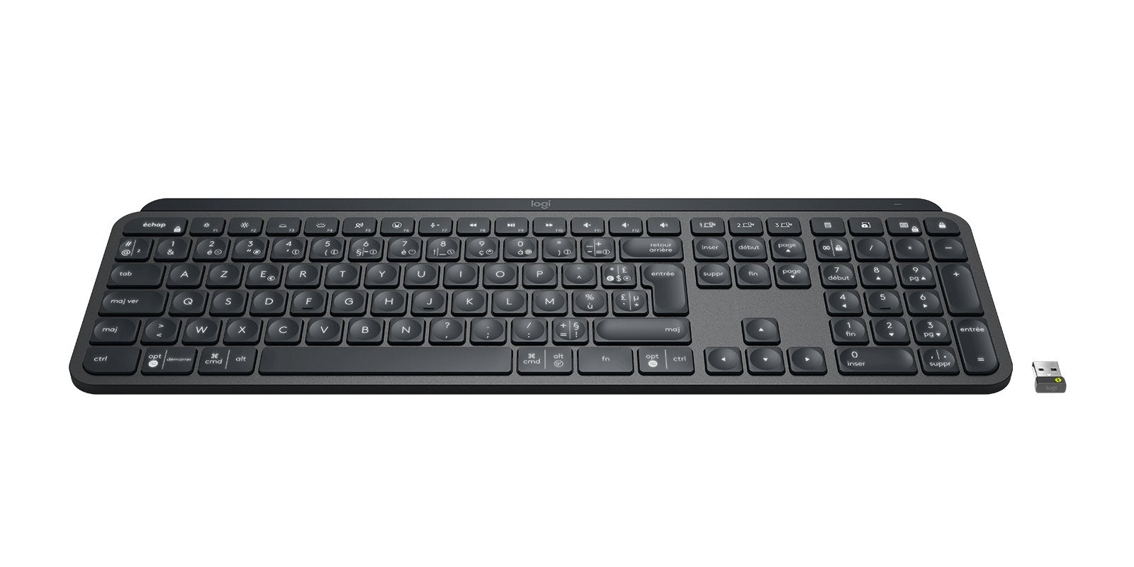 Teclado Francés Logitech Mx Keys For Business Bluetooth Azerty Grafito