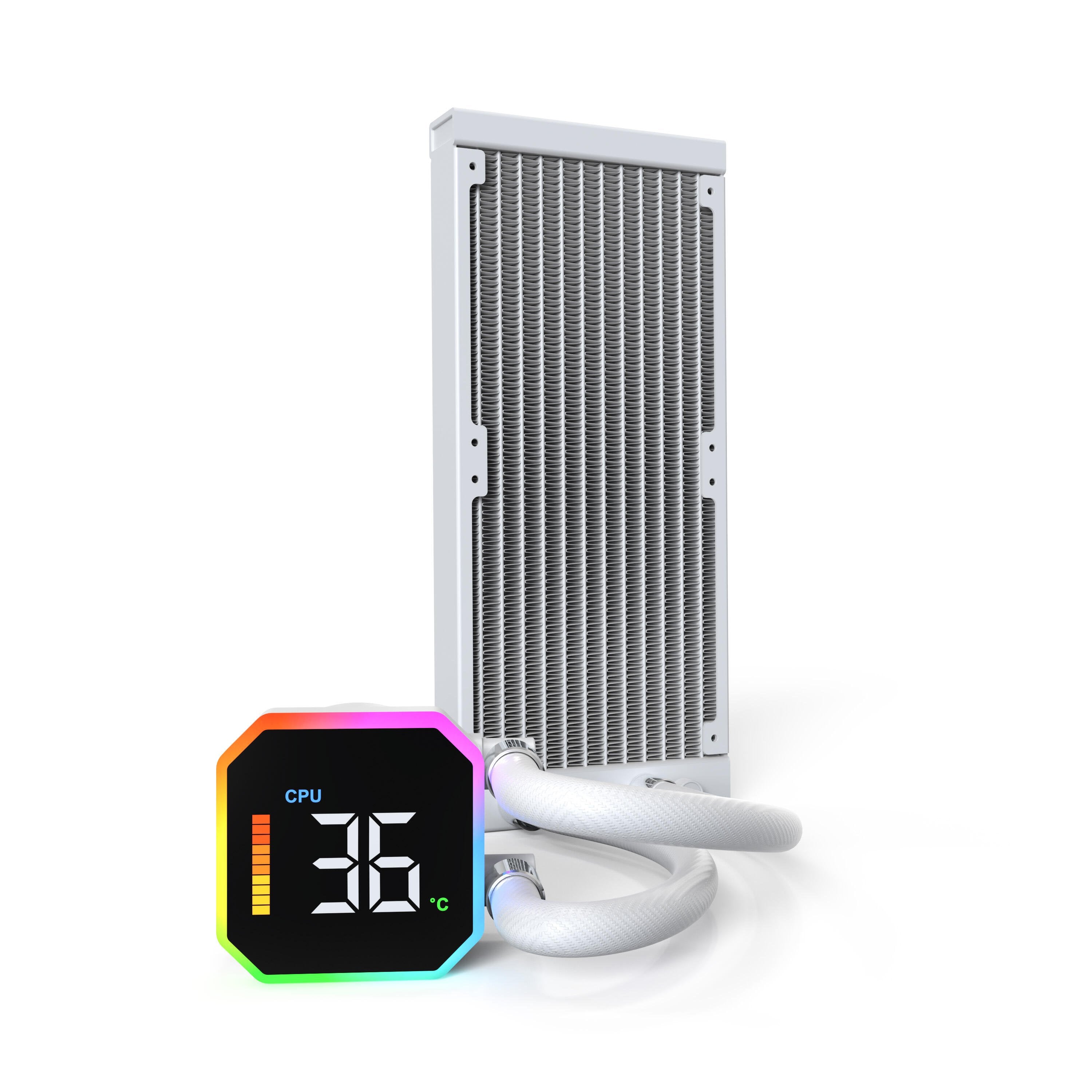 EAN 4710562741728 - Montech HyperFlow Digital 240 Procesador Sistema de refrigeración líquida todo en uno 12 cm Blanco 1 piez imagen 2