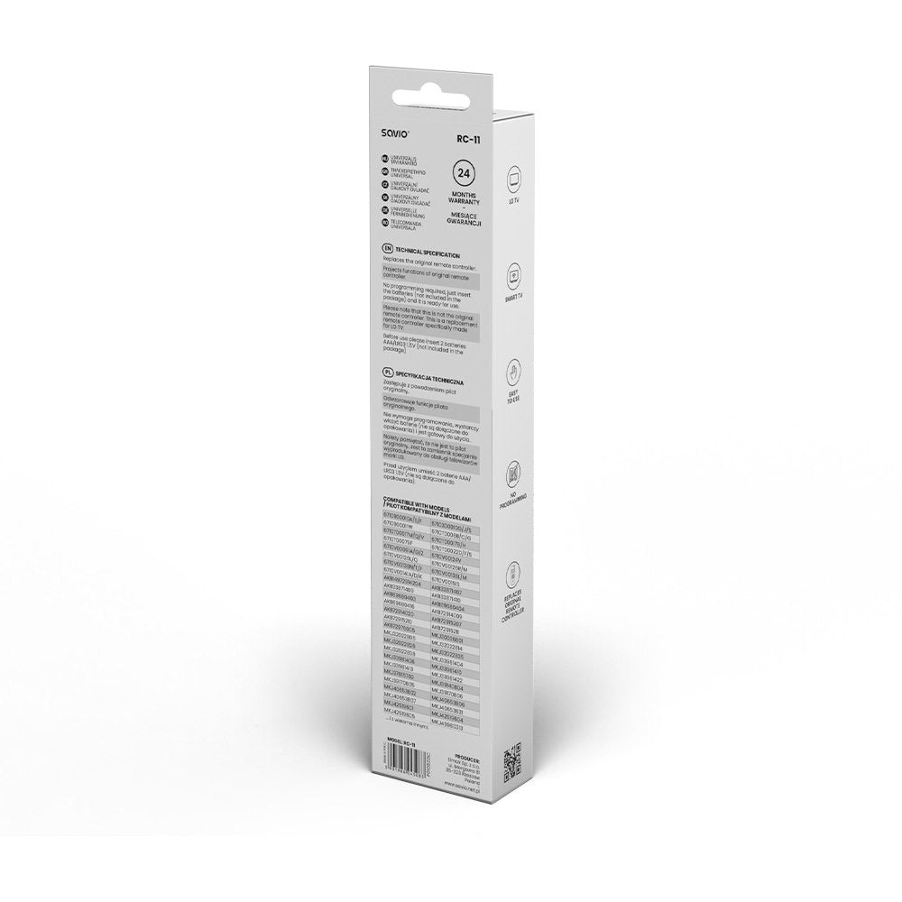 EAN 5901986045083 - Savio RC-11 mando a distancia IR inalámbrico TV Botones imagen 5