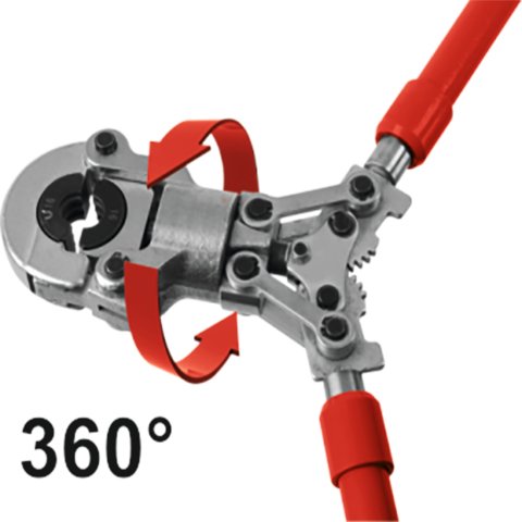 EAN 5906083217357 - Yato YT-21735 herramienta de engaste manual hidráulica Rojo Acero 360° imagen 3