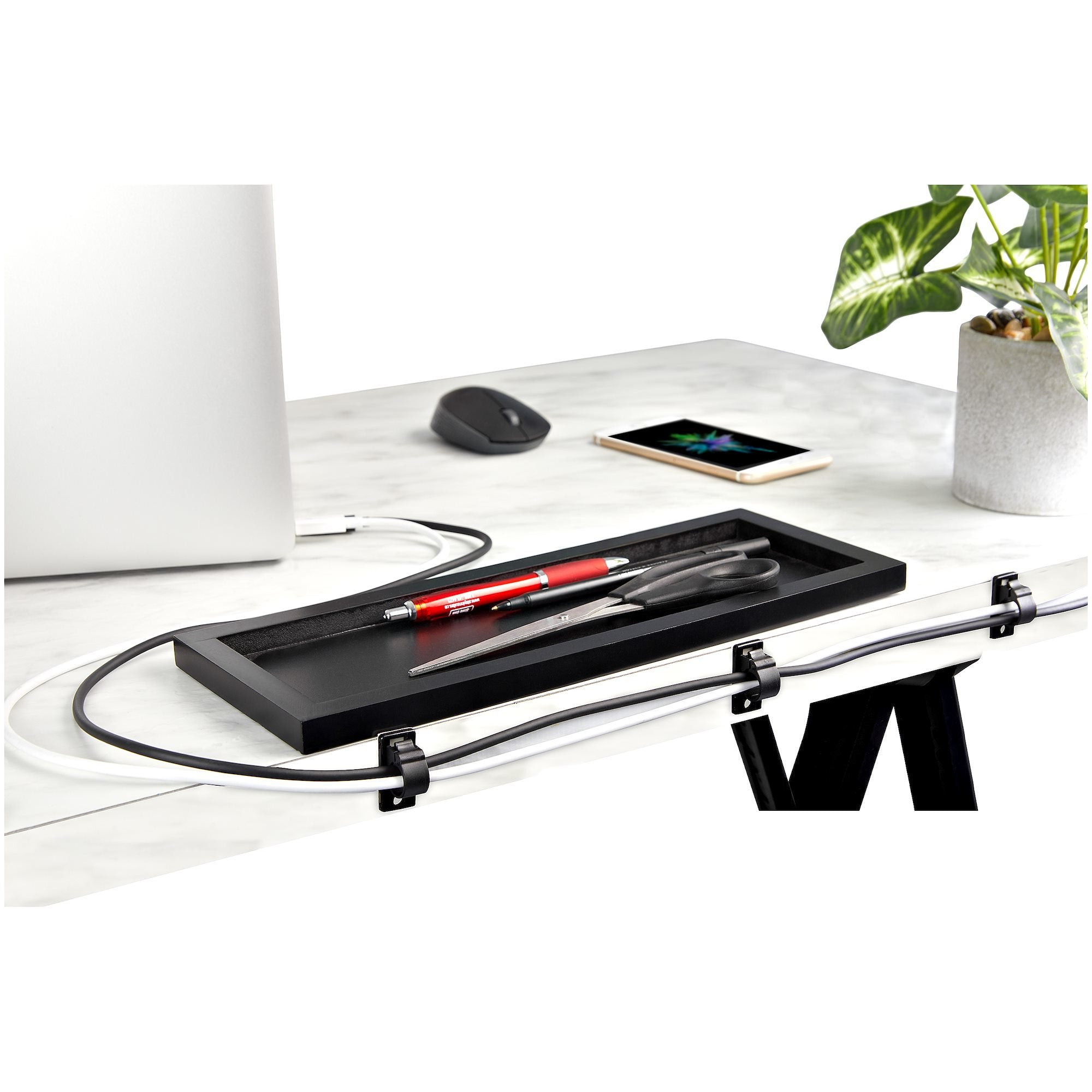 Startech.Com 100 Clips De Gestión De Cableado Adhesivos Negro Organizador De Cableado Para Escritorios/Oficinas Mordaza De Nylon Autoadhesiva Con Clasificación Contra Fuego Ul/94v-2 (Cbmcc2) Clips Para Cables Negro Conforme A La Taa (Paquet