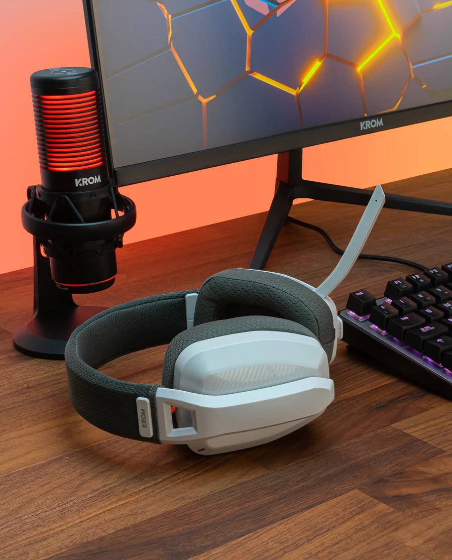 Auriculares Gaming Krom Kanji Wireless Blanco