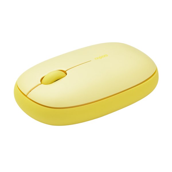 Ratón Rapoo M660 Multimodo Inalámbrico Silencioso Amarillo