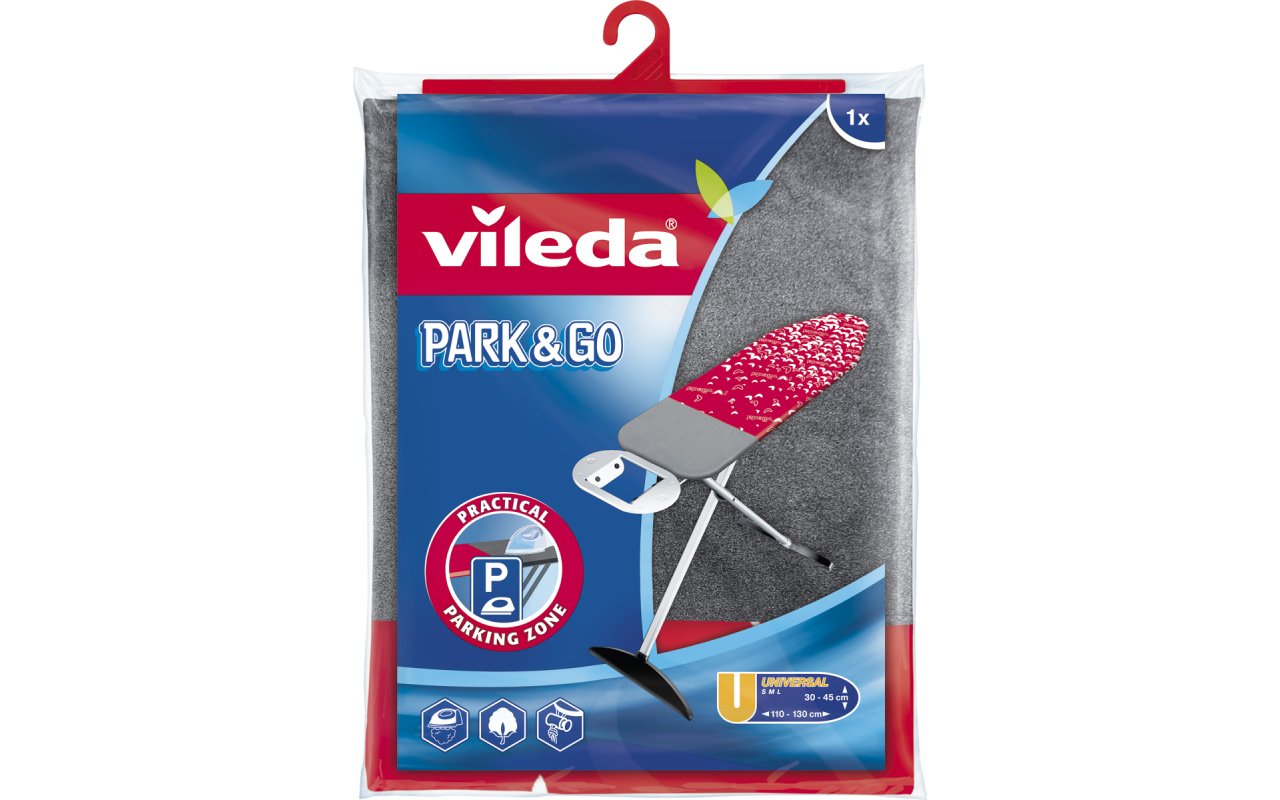 EAN 4023103093768 - Vileda Park+Go Cubierta superior para tabla de planchado Algodón, Espuma, Poliuretano Negro, Rojo imagen 1