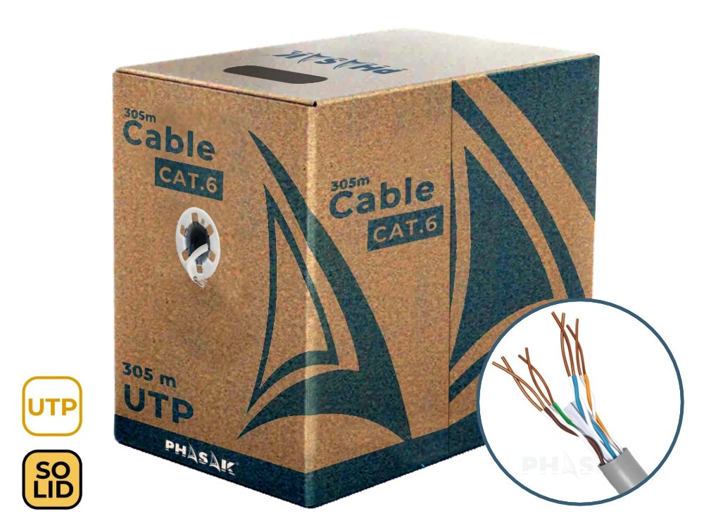 EAN 5605922028665 - Phasak PHR 6302 cable de red Gris Cat6 U/UTP (UTP) imagen 4