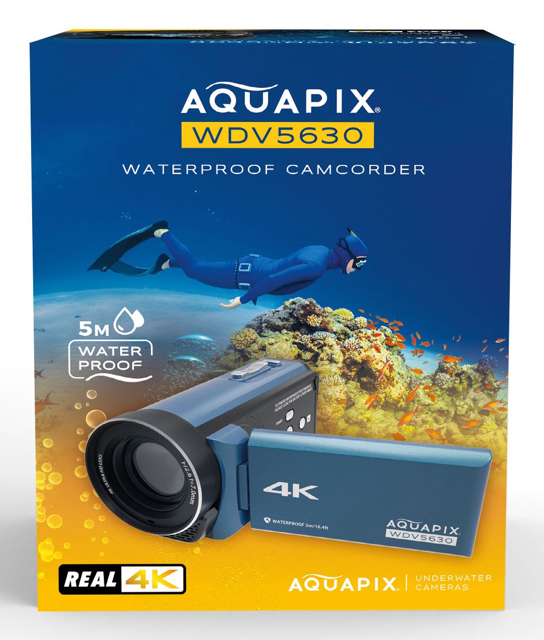 EAN 4260041686397 - Aquapix WDV5630 Videocámara manual 13 MP CMOS 4K Ultra HD Azul, Gris imagen 7