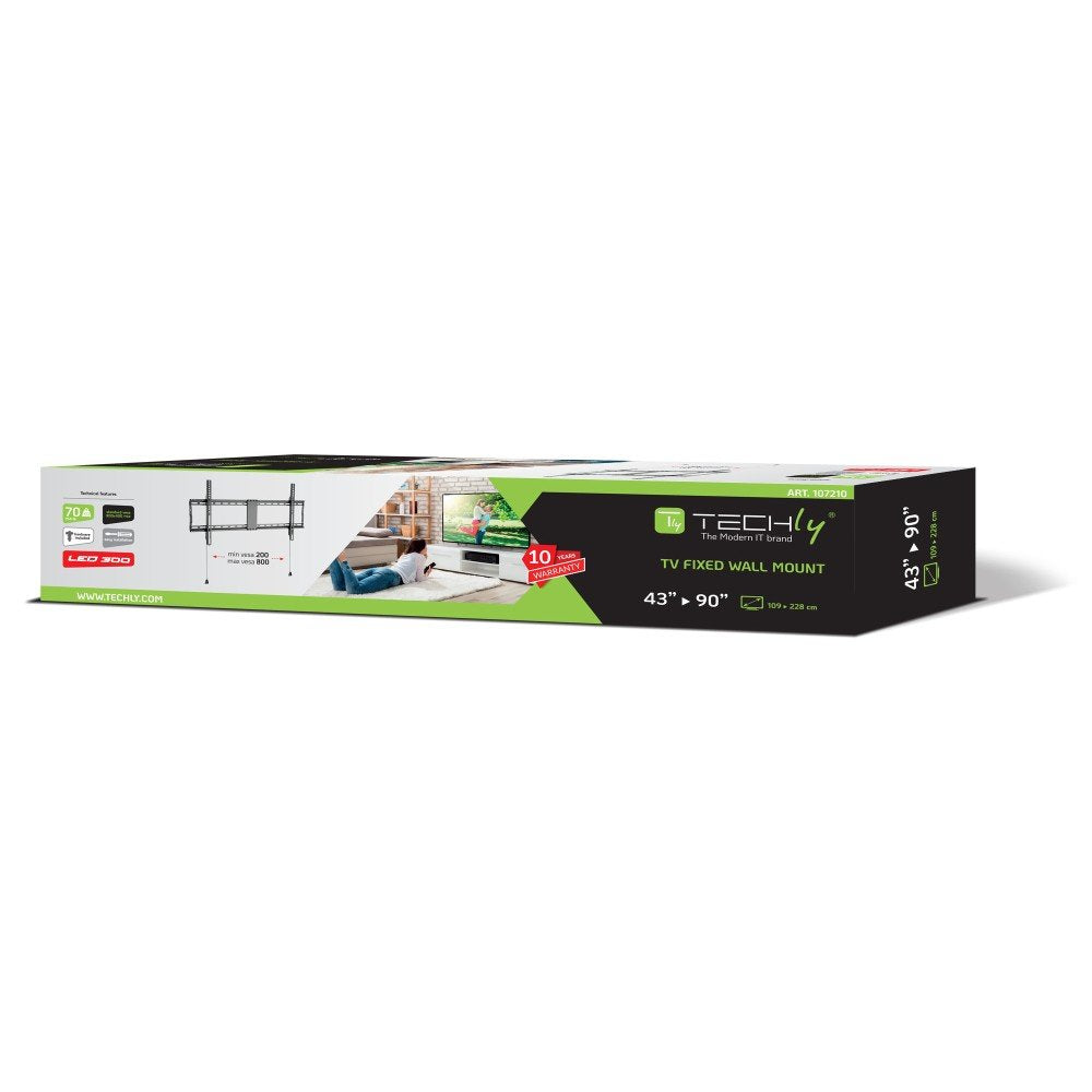 Techly Ica-Plb 948f Soporte De Pared Para Tv 43-90" Led/Lcd 70kg Delgado 29mm