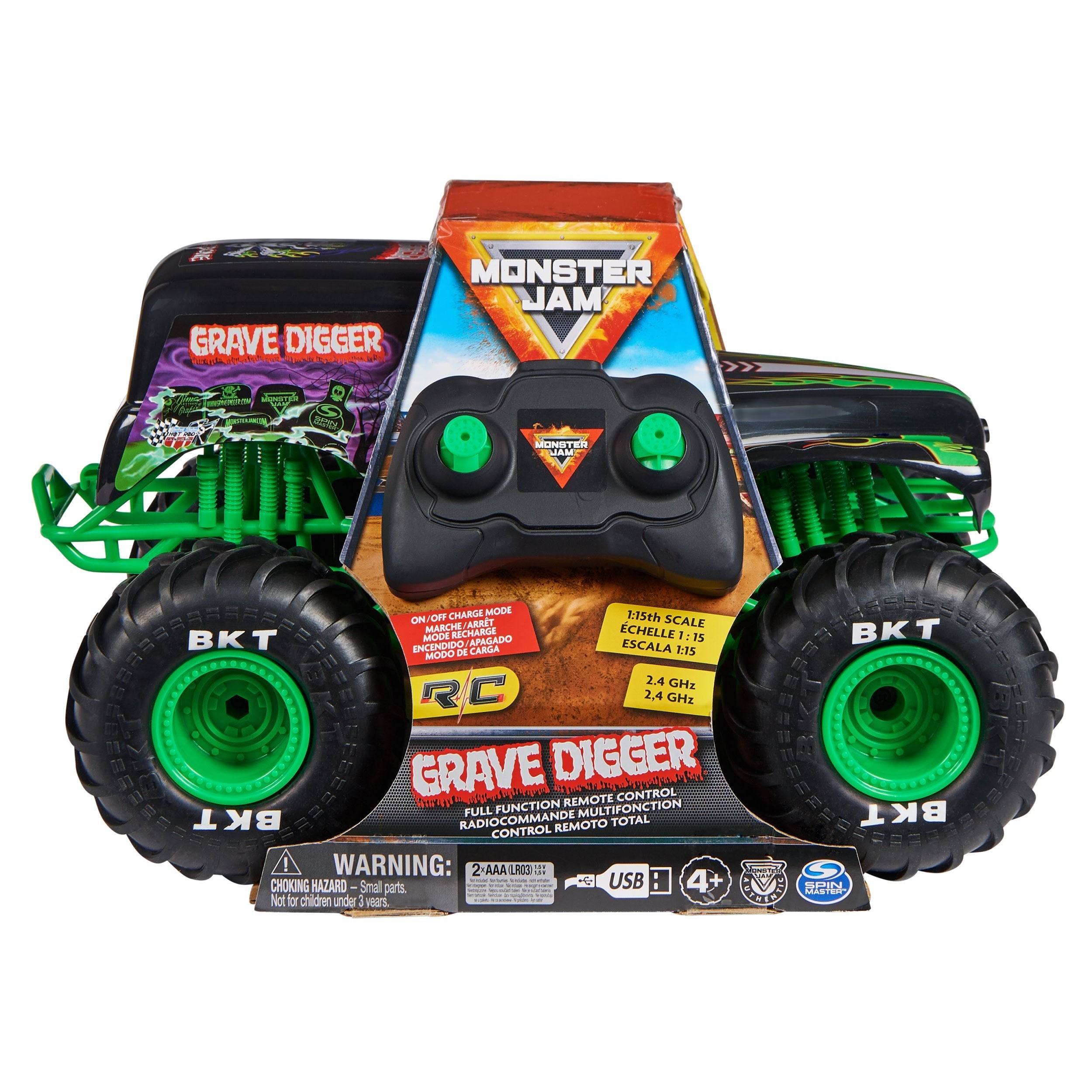 Monster Jam 1:15 Rc Monster Truck Grave Digger, 6068258