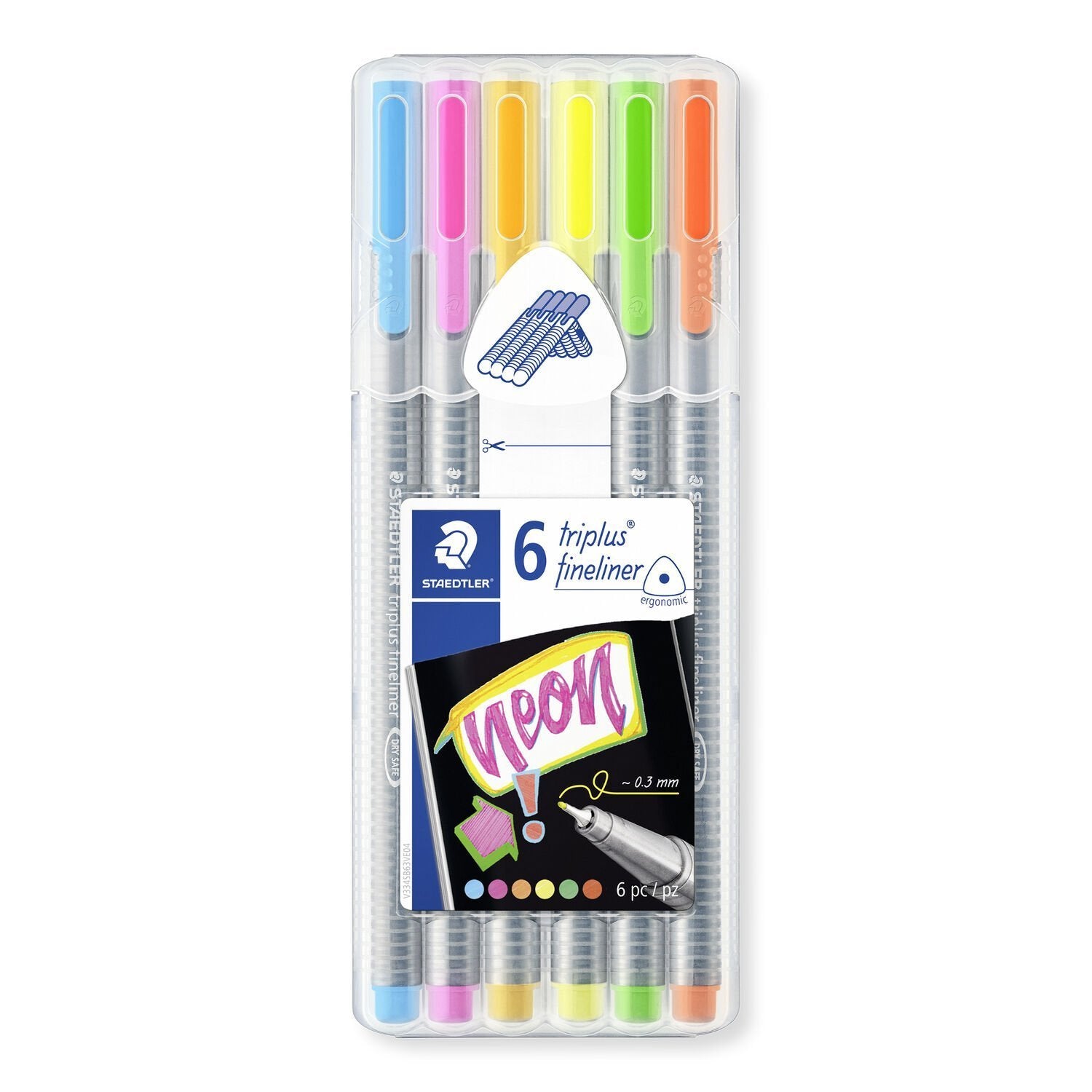 Staedtler Rotulador Triplus Fineliner 334 Surtidos Neon -Estuche 6u-