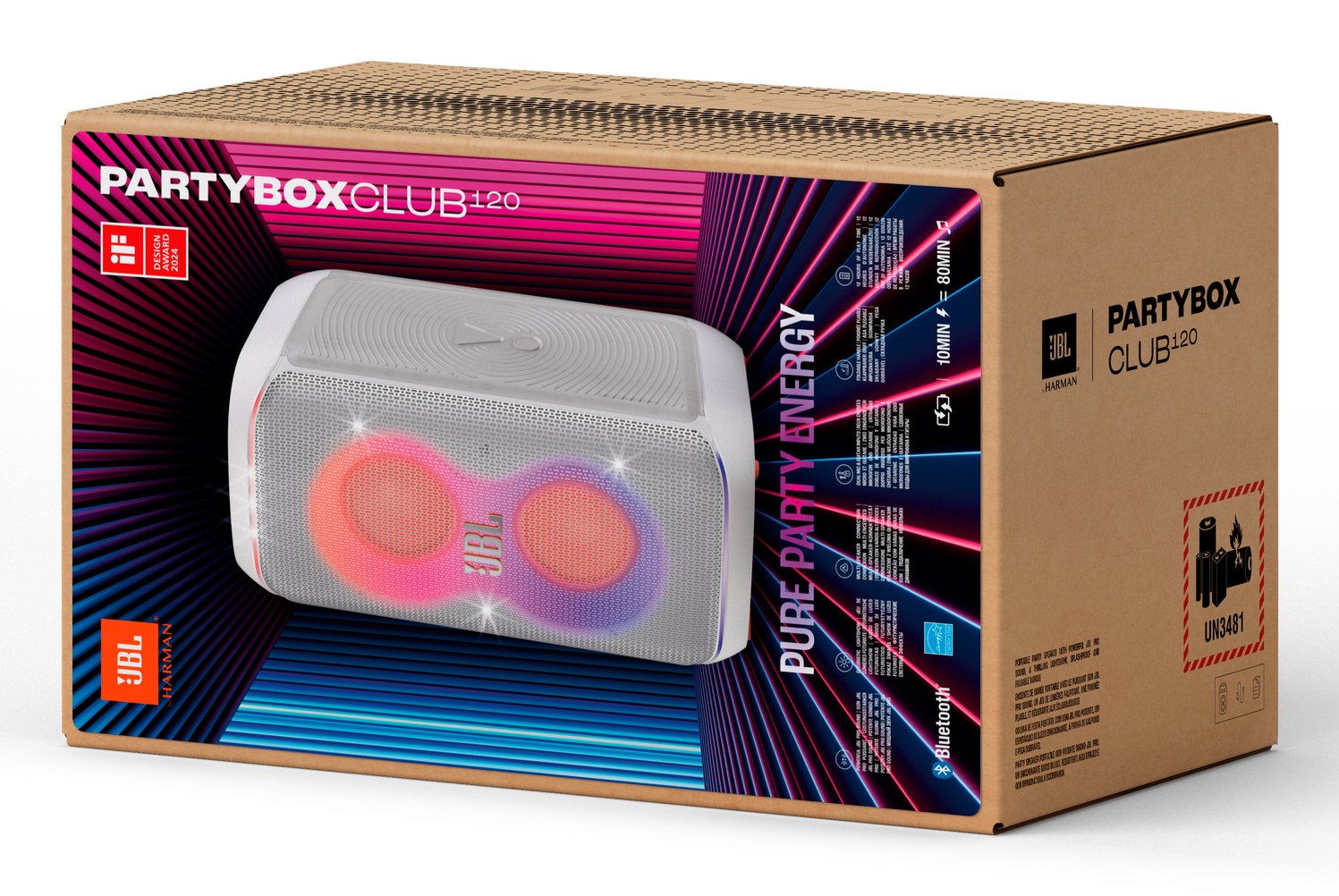 Altavoz Jbl Partybox Club 120 Para Fiestas Blanco 160 W