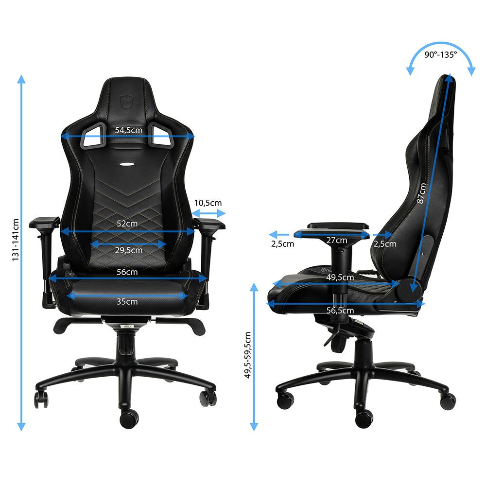Noblechairs Epic Gaming Silla - Negro Dorado