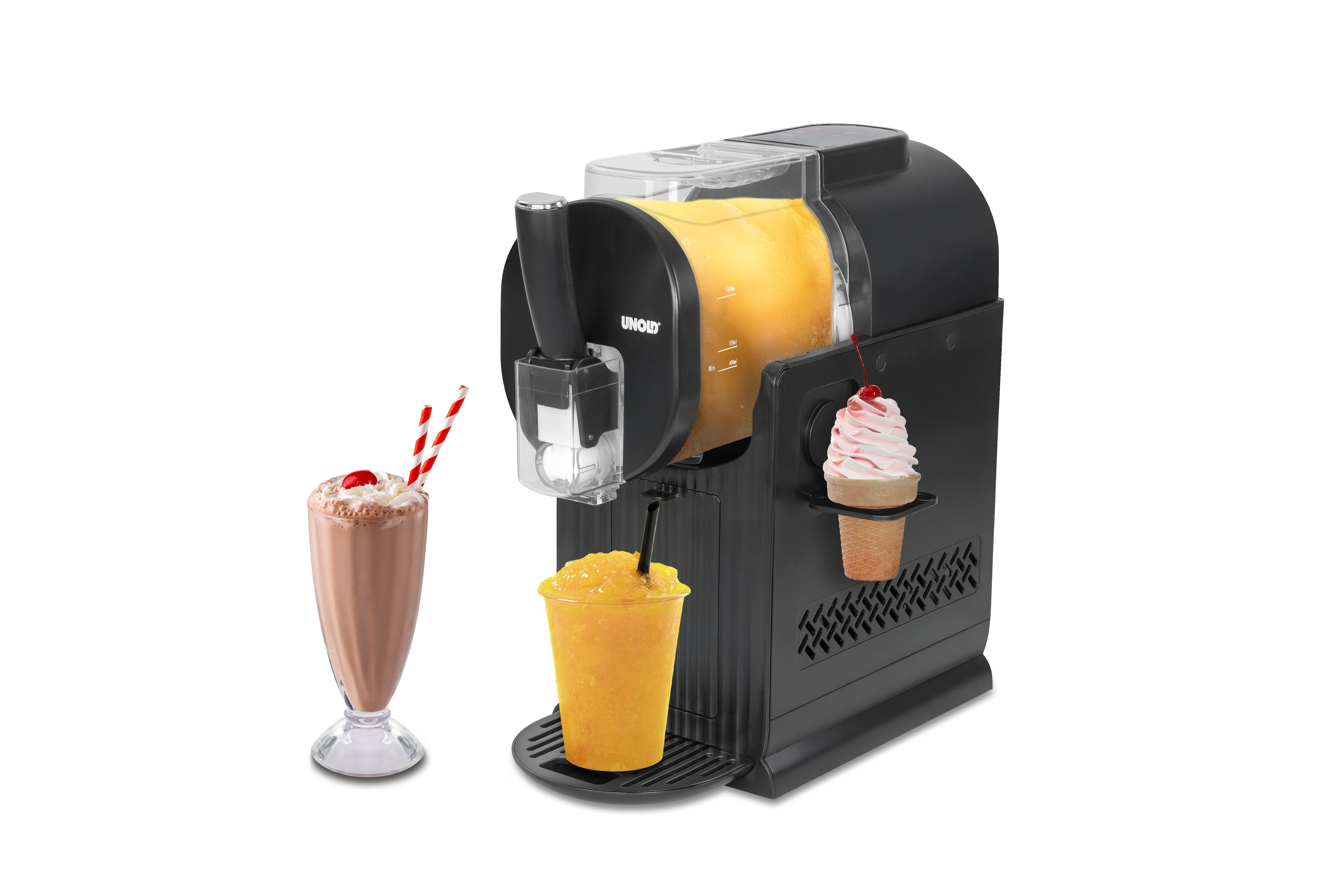 Unold 48965 Sofia Schwarz 2in1 Slush- & Softeismaschine