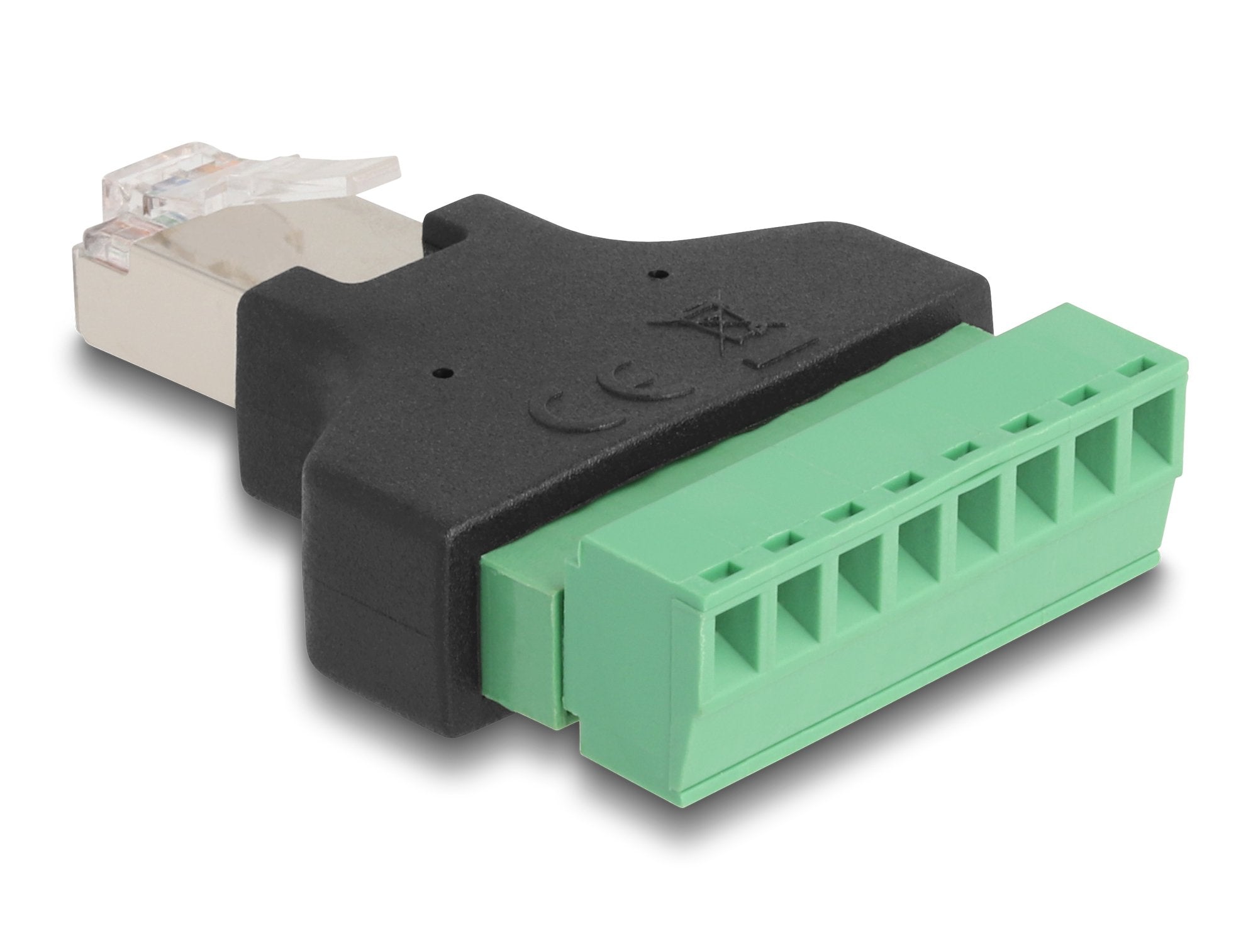 Delock 66471 Adaptador Rj45 Macho > Bloque De Terminales De 8 Contactos Y 2 Partes 3,81 Mm