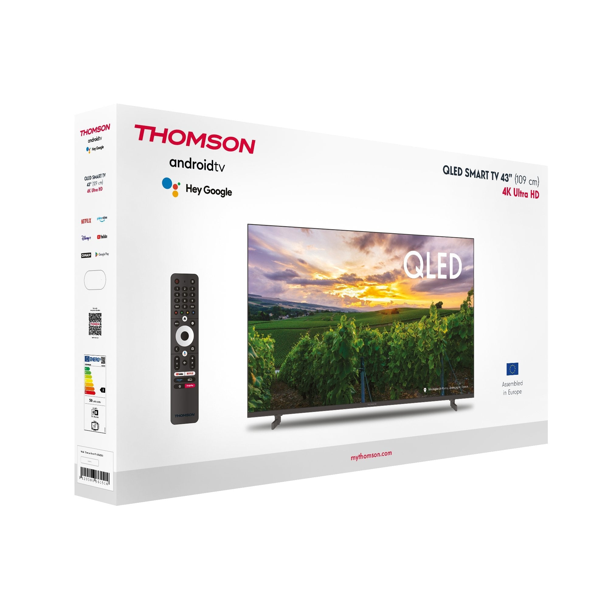 Televisor 43 Thomson 43qa2s13 Qled 4k 3840x2160 Smart Tv 4xhdmi Audio 16w Vesa 200x200