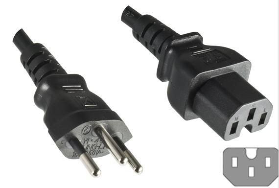 Microconnect Pe160518 Cable De Transmisión Negro 1,8 M C15 Acoplador