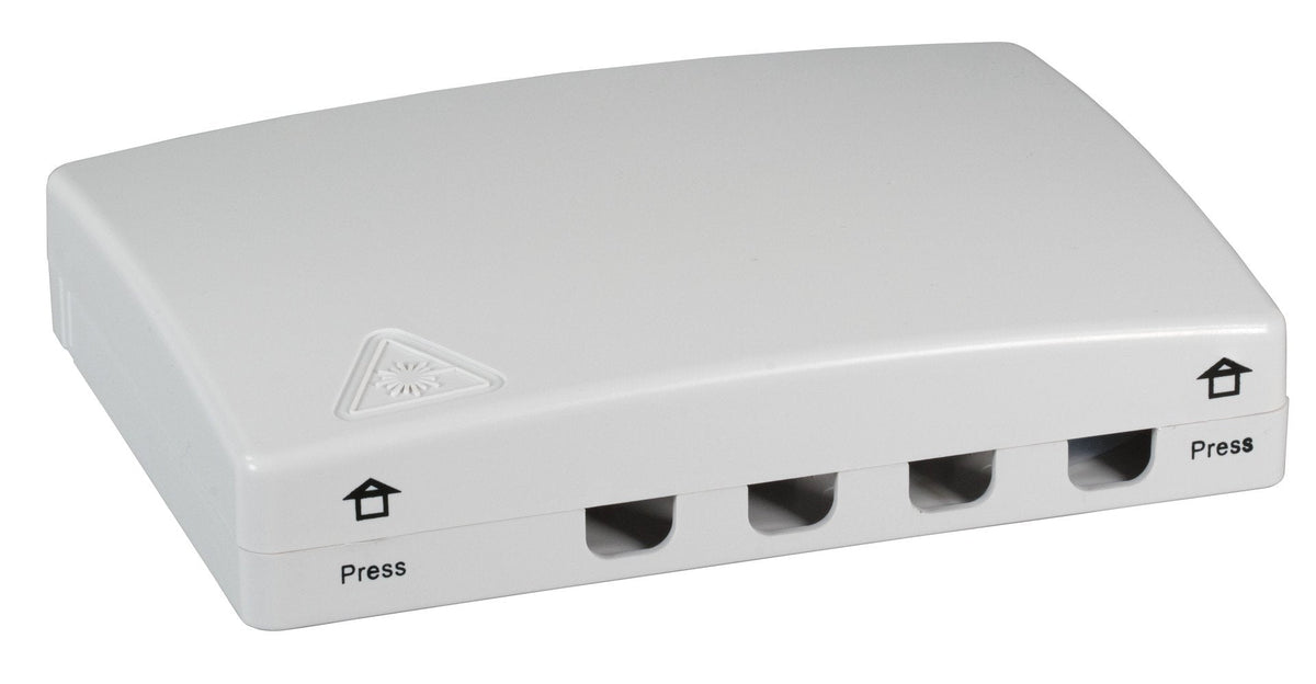 Ftth Indoor Caja De Conexiones Fr 4fasern, 4acoplamientos, Faserberlngenaufnahme