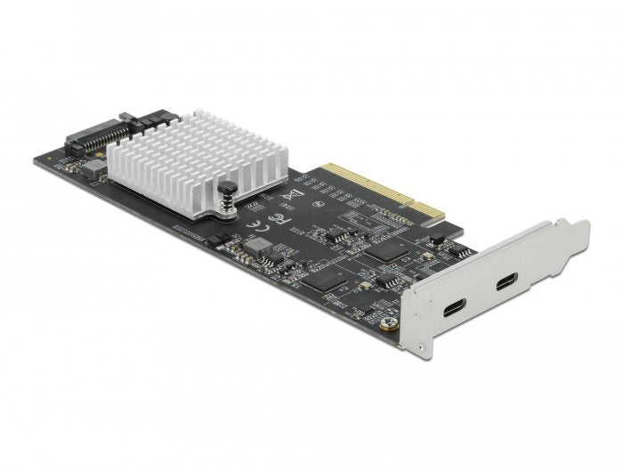 Tarjeta Y Adaptador Delock 89009 De Interfaz Interno Usb 3.2 Gen 2 (3.1 Gen 2) Pcie, Usb 3.2 Gen 2 (3.1 Gen 2), Perfil Bajo, Pcie 2.0, Sata De 15 Pines, 20 Gbit/S