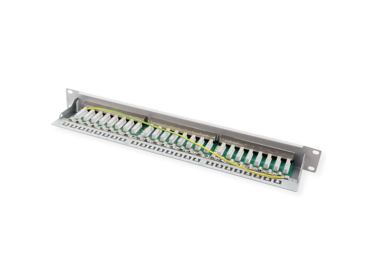 Kat.6a Class Ea 19 Patchpanel 24 P Apantallado Gris