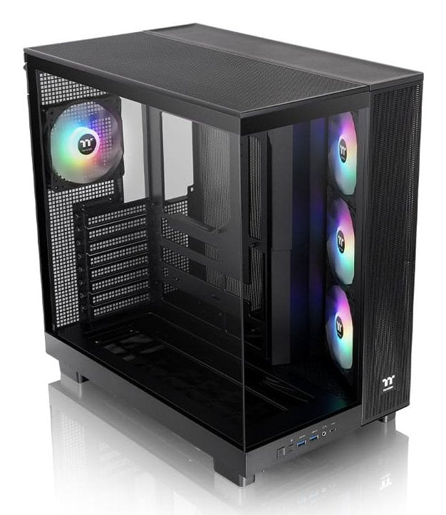 Thermaltake View 380 Xl Tg Argb, Caja Tipo Torre Negra, Vidrio Templado X 2 Ca-11e-00m1wn-00
