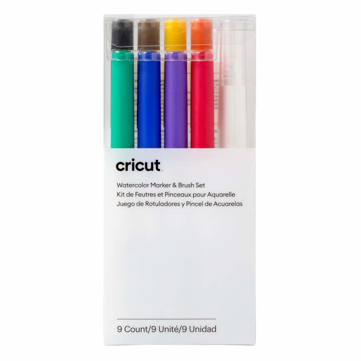 EAN 0093573826153 - Cricut Watercolor marcador 8 pieza(s) Negro, Azul, Verde, Naranja, Púrpura, Rojo, Amarillo imagen 1
